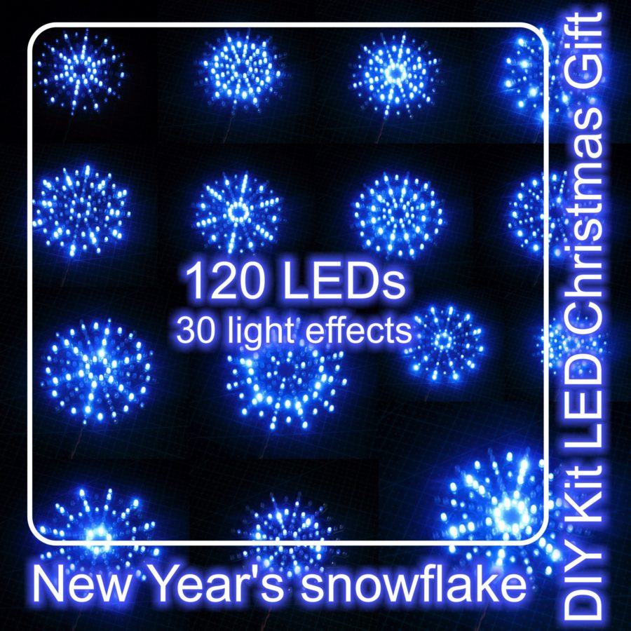 New Year's snowflake - Assembly instructions for decorative LED snowflakes - RU